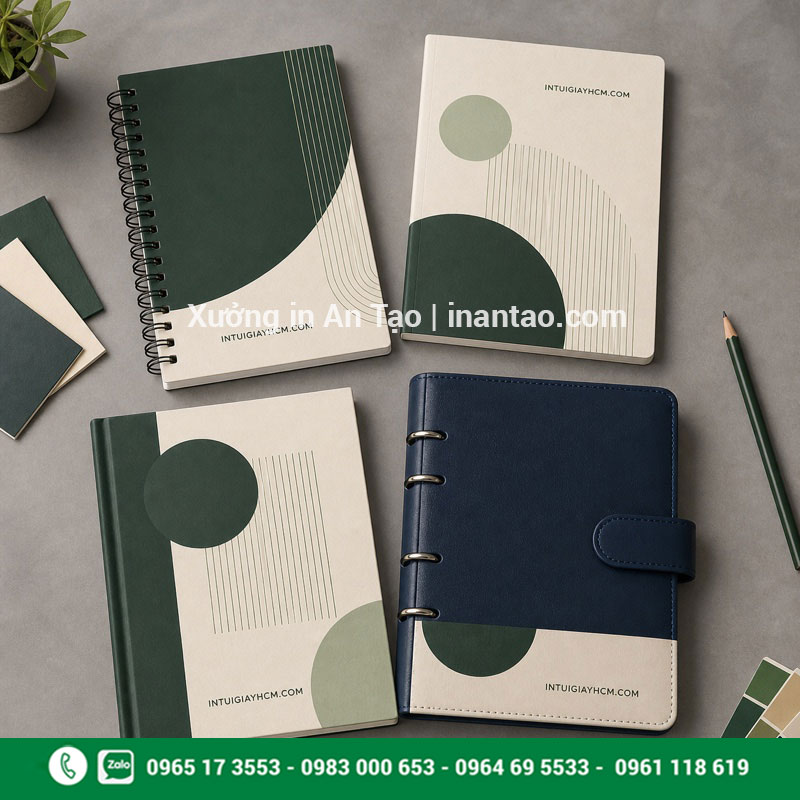 So sánh các kiểu in sổ tay theo yêu cầu Các kiểu in sổ tay theo yêu cầu gồm lò xo bìa mềm bìa cứng và bìa da