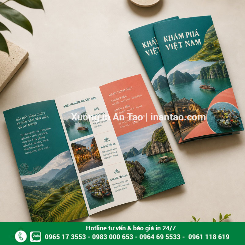 In brochure đẹp theo yêu cầu tại TPHCM Mẫu in brochure gấp ba hoàn chỉnh tại intuigiayhcm.com