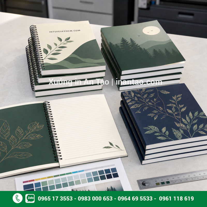 Mẫu in sổ tay số lượng ít In sổ tay số lượng ít với nhiều mẫu bìa được kiểm tra màu
