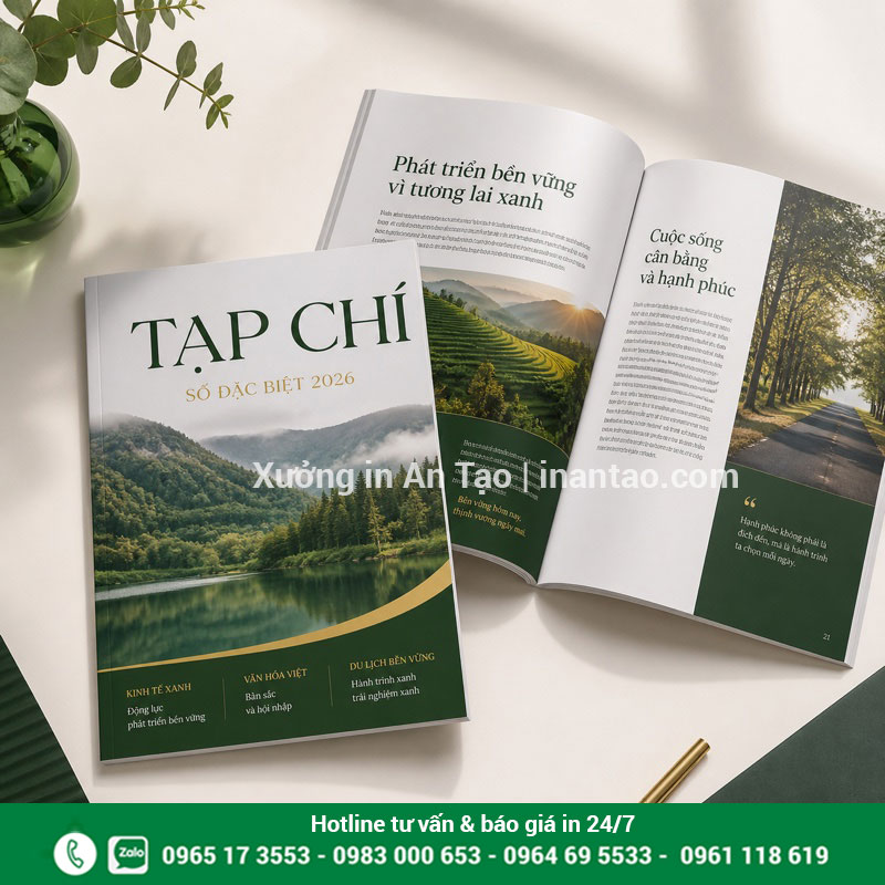 In tạp chí đẹp theo yêu cầu tại intuigiayhcm.com Mẫu in tạp chí hoàn thiện với bìa và ruột trình bày chuyên nghiệp
