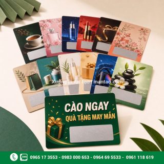 In thẻ cào trúng thưởng, khuyến mãi theo yêu cầu tại TP HCM