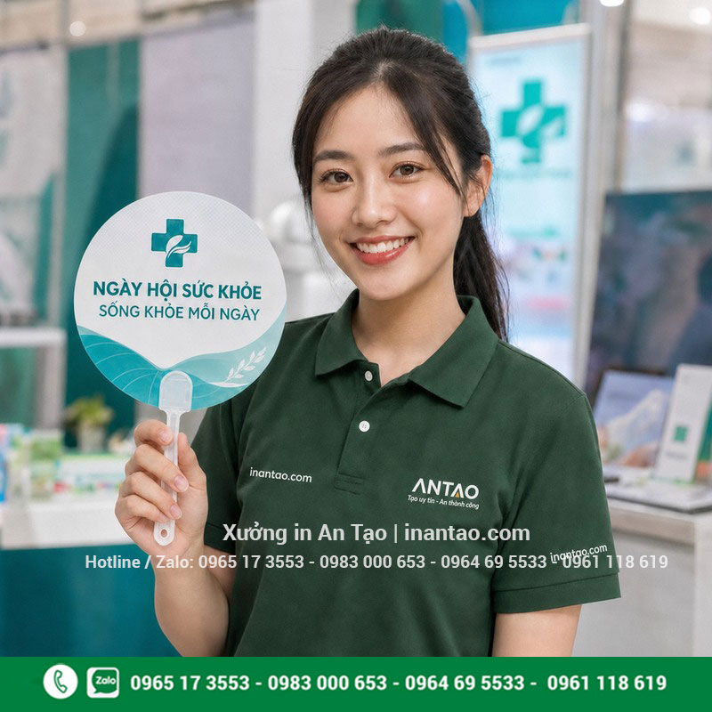 Ứng dụng quạt giấy cầm tay trong sự kiện quảng cáo Người Việt sử dụng quạt giấy cầm tay in thông điệp tại sự kiện