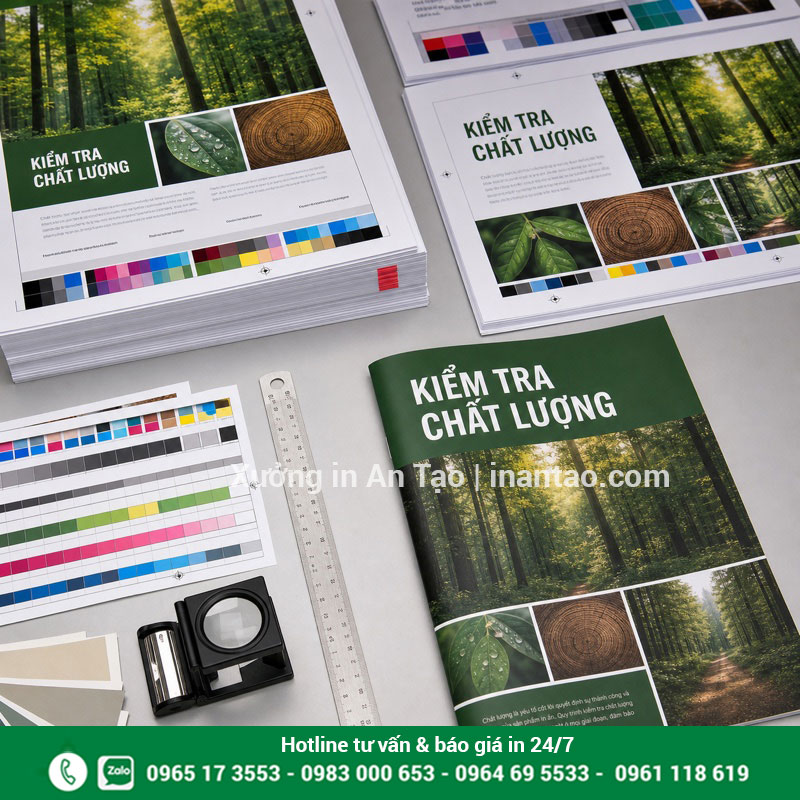 Quy trình in tạp chí và kiểm tra chất lượng Quy trình kiểm tra màu và thành phẩm in tạp chí tại xưởng