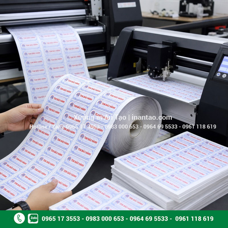 Quy trình sản xuất tem bảo hành Quy trình in tem bảo hành và bế thành phẩm tại xưởng