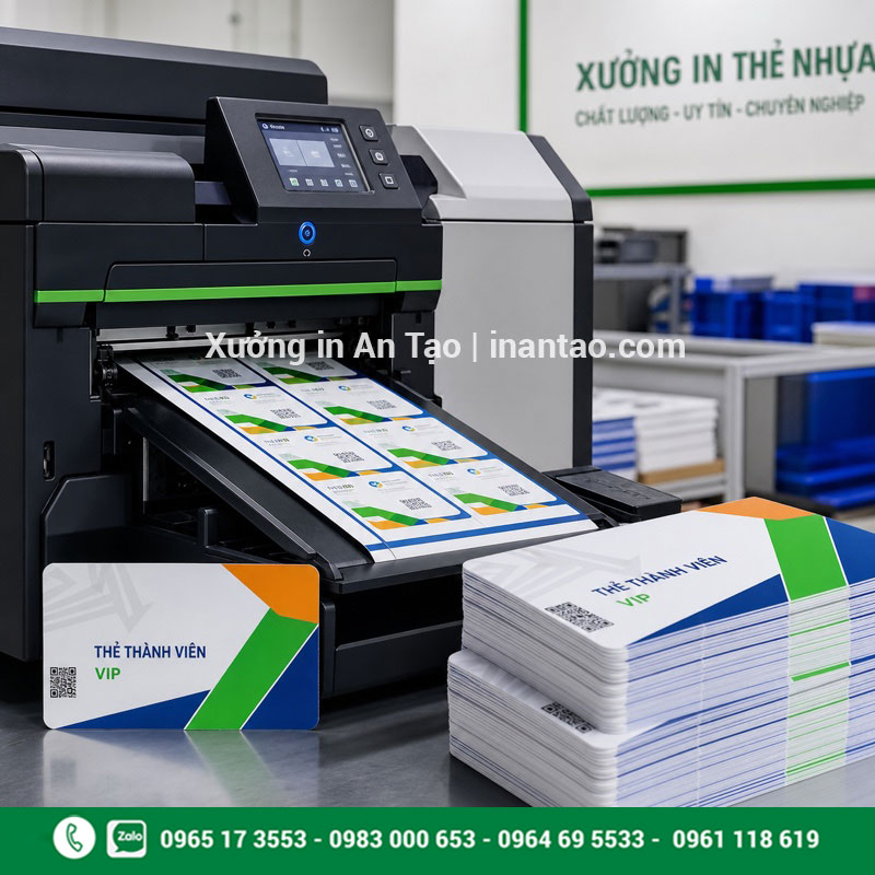 Quy trình in thẻ nhựa HCM tại xưởng Quy trình in thẻ nhựa HCM bằng máy in hiện đại