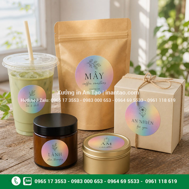 Tem bảy màu trang trí bao bì Ứng dụng tem bảy màu thường trên bao bì sản phẩm