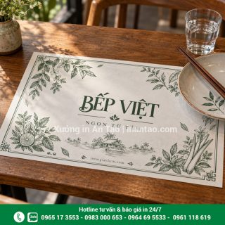 In giấy lót bàn theo yêu cầu, tối ưu chi phí tại TPHCM
