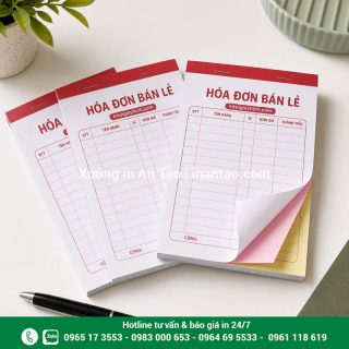 In hóa đơn bán lẻ theo yêu cầu, rõ nét, giao nhanh tại TP.HCM