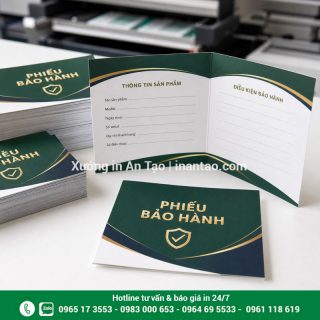 In phiếu bảo hành theo yêu cầu, giá xưởng tại TP HCM