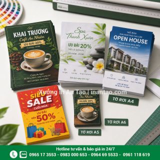 In tờ rơi giá rẻ tại TPHCM: báo giá A4, A5 và tư vấn chọn đúng quy cách
