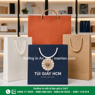 In túi giấy giá xưởng, thiết kế theo yêu cầu tại TPHCM