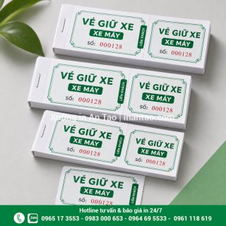 In vé giữ xe giá rẻ, có số nhảy theo yêu cầu tại TP.HCM