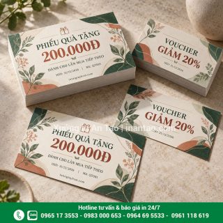 In voucher theo yêu cầu tại TPHCM, đẹp và tối ưu chi phí